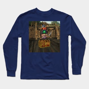 Pirate guarding a treasure Long Sleeve T-Shirt